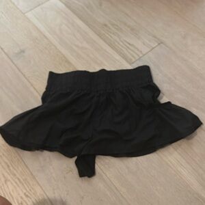 Black flare athletic shorts free people